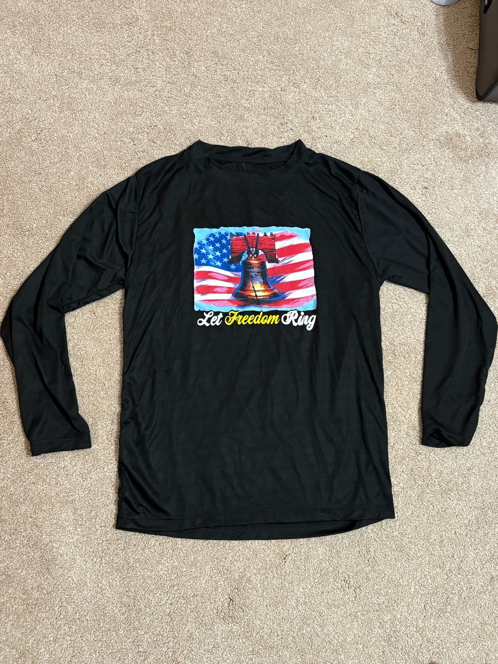 Athletic lightweight patriotic long sleeve
